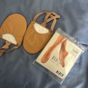 NWT Bloch tan half sole dance shoes